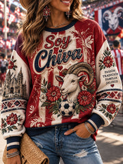 Sudadera casual estampada de fútbol femenino Chivas de Guadalajara