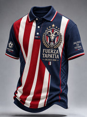 Polo informal con estampado de fútbol de Guadalajara para hombre