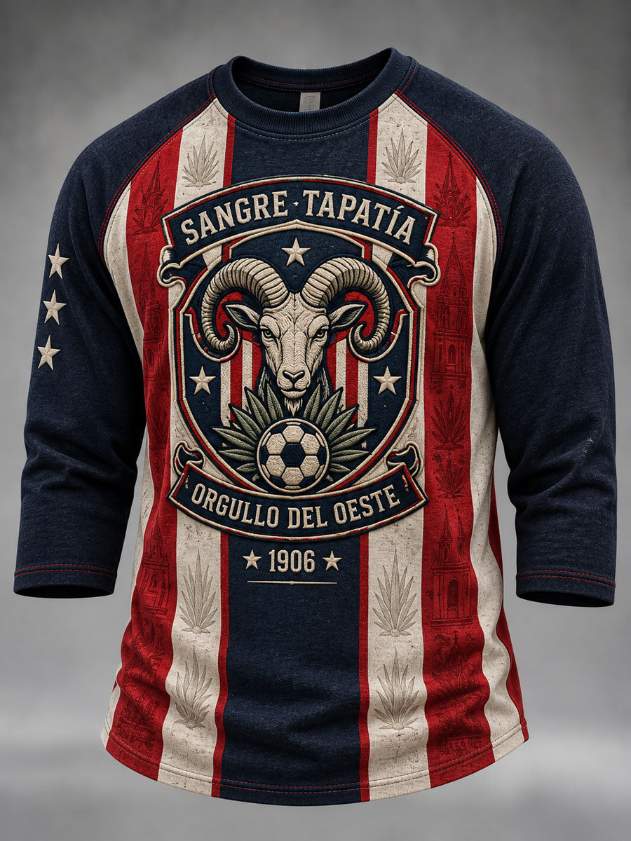 Camiseta casual con estampado de fútbol de Guadalajara para hombre