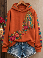 Mujeres Nuestra Señora de Guadalupe Día Fe Amante Arte Impreso Sudadera con capucha