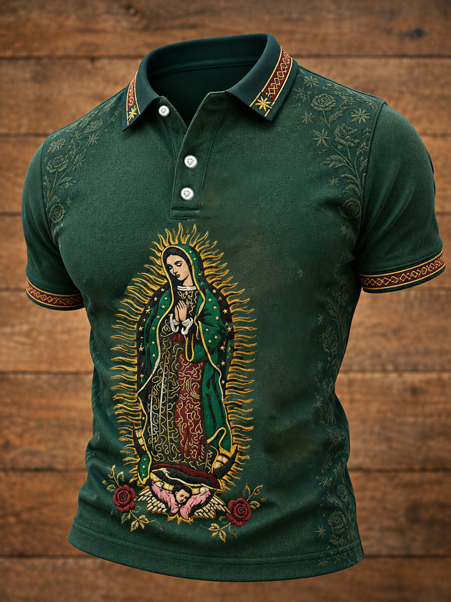 Camisetas casuales con estampado artístico para amantes de la fe, Día de Nuestra Señora de Guadalupe, para hombre