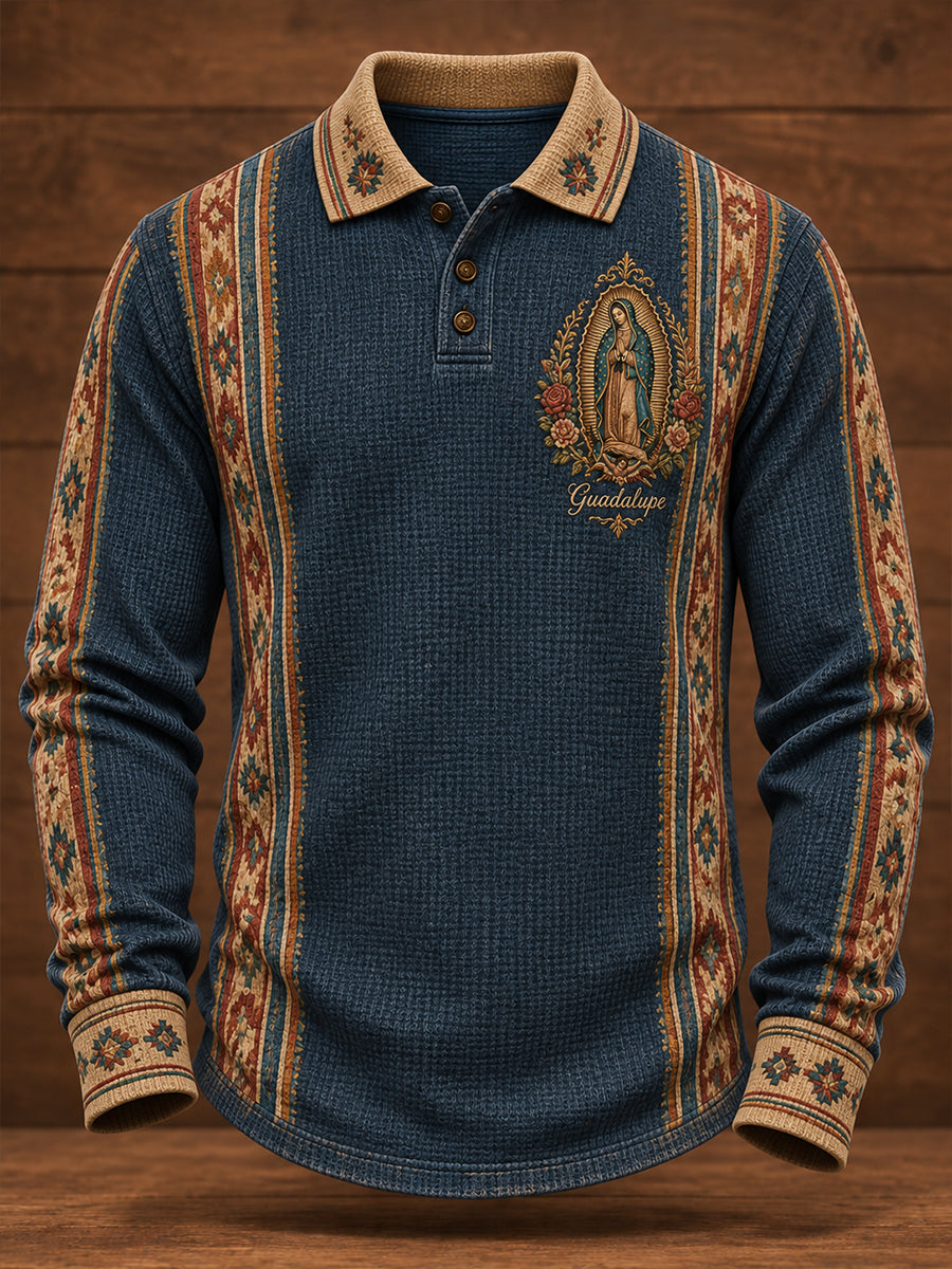 Camisetas casuales para hombre con estampado floral del Día de Nuestra Señora de Guadalupe, México