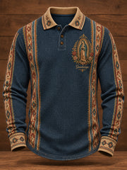 Camisetas casuales para hombre con estampado floral del Día de Nuestra Señora de Guadalupe, México