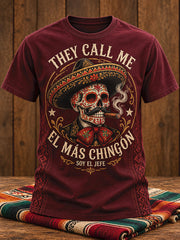 Camiseta con estampado The Most Badass para hombre