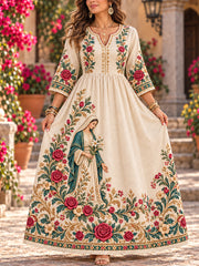 Vestido mexicano de la Fiesta de Nuestra Señora de Guadalupe para mujer