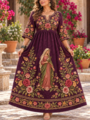 Vestido mexicano de la Fiesta de Nuestra Señora de Guadalupe para mujer