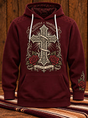 Sudadera con capucha estampada de arte chicano mexicano para hombre